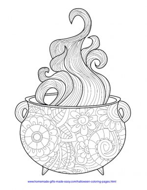 Adult Halloween Coloring Pages Cauldron 6cld