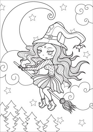Adult Halloween Coloring Pages Little Witch 7llw