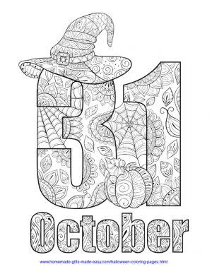 Adult Halloween Coloring Pages October 5oct