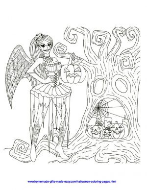 Adult Halloween Coloring Pages Scary Witch 0scw