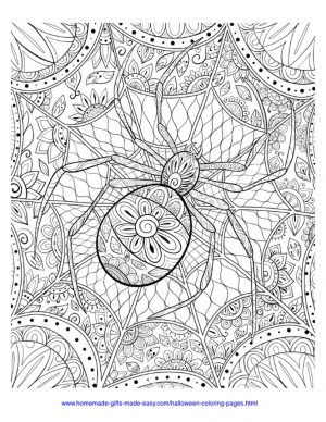 Adult Halloween Coloring Pages Spider Pattern 8spd