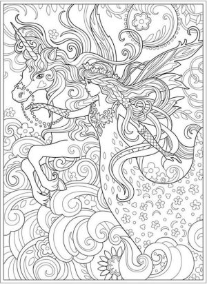 Advanced Fantasy Coloring Pages for Grown Ups 0ung
