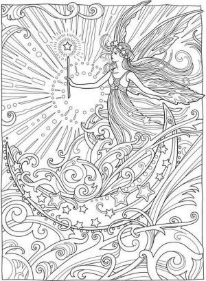 Advanced Fantasy Coloring Pages for Grown Ups 1msw