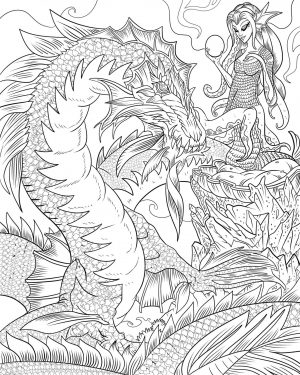 Advanced Fantasy Coloring Pages for Grown Ups 3wdg