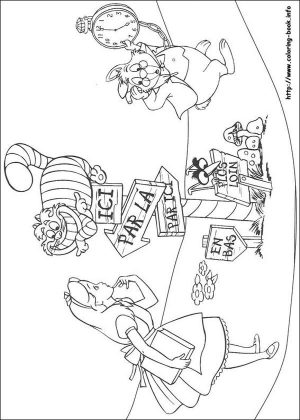 Alice In Wonderland Coloring Pages 3c2l