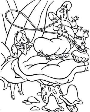 Alice In Wonderland Coloring Pages Free Printable 5os8