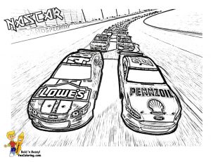 American Nascar racing car coloring pages for boys – 62917