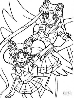 Anime Coloring Pages Cute Sailor Moon