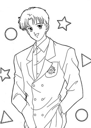 Anime Coloring Pages Handsome Guy