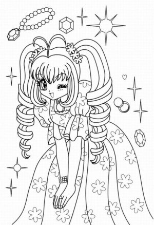Anime Coloring Pages for Girls Cute Princess