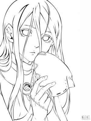 Anime Girl Coloring Pages Printable ws14
