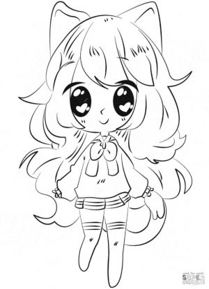 Anime Girl Coloring Pages lt21