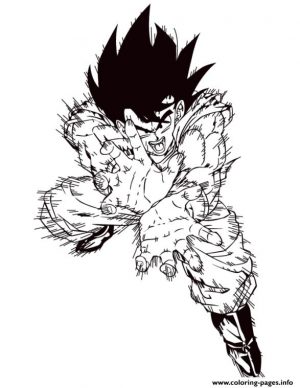 Anime Goku Coloring Pages Ultimate Technique Kamehame