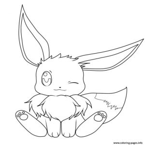 Baby Eevee Coloring Pages Pokemon kp3
