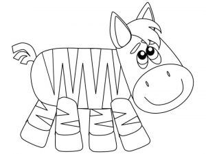 Baby Zebra Coloring Pages sml7