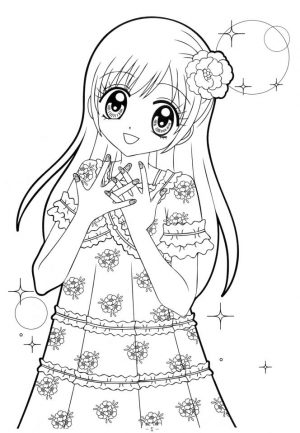 Beautiful Anime Girl Coloring Pages to Print sp53