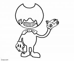 Bendy and the Ink Machine Coloring Pages Free Faceless Bendy
