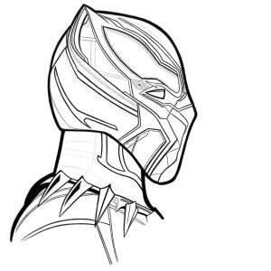 Black Panther Coloring Pages Free sid8