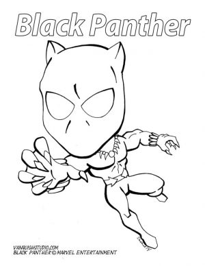 Black Panther Coloring Pages Printable kid4
