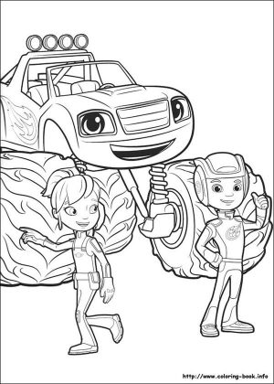 Blaze Coloring Pages Blaze and Gabby