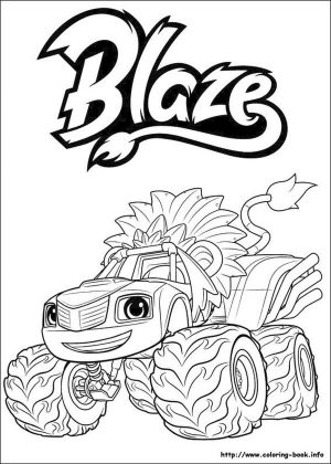 Blaze Coloring Pages Fiery Monster Truck