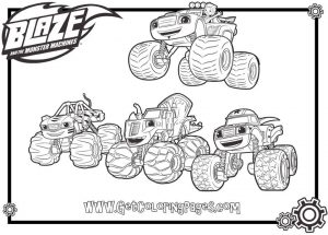 Blaze Coloring Pages Online Blaze and Friends