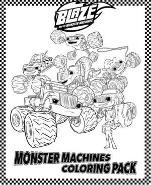 Blaze Coloring Pages Online Blaze and the Monster Machines