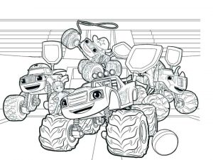 Blaze Coloring Pages Printable Blaze and the Monster Machines