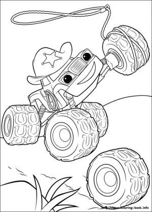 Blaze Coloring Pages Starla The Sheriff