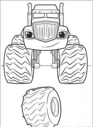 Blaze and the Monster Machines Coloring Pages Blaze Spare Tire