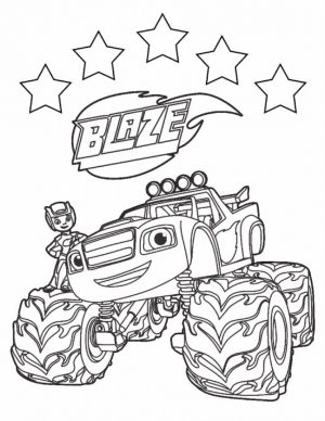 Blaze and the Monster Machines Coloring Pages Five Star