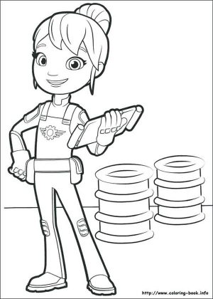 Blaze and the Monster Machines Coloring Pages Gaby with Her Checklist Book