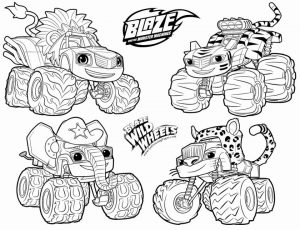 Blaze and the Monster Machines Coloring Pages The Wild Wheels Truck