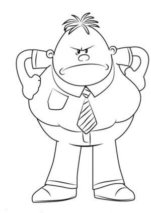 Captain Underpants Coloring Pages for Kids 115v