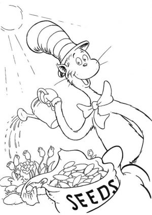Cat In The Hat Coloring Pages 3CDE