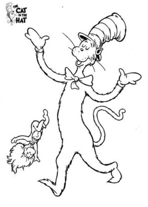 Cat In The Hat Coloring Pages Printable 5frc