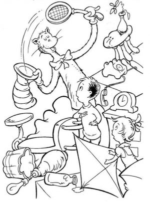 Cat In The Hat Coloring Pages for Kids 0jun