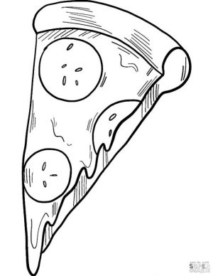 Cheese Pizza Coloring Pages Mouthwatering Cheesy Pizza