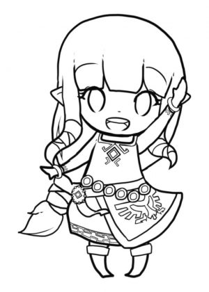 Chibi Zelda Coloring Pages yay7