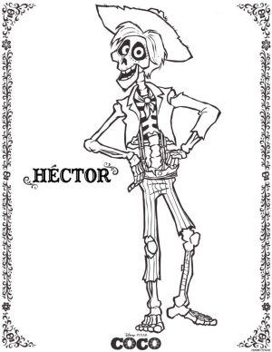 Coco Coloring Pages Hector yt07