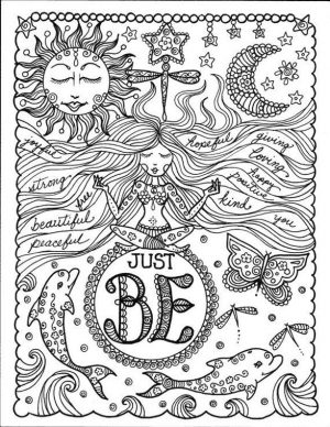 Coloring Pages Cool Designs for Teenagers Yoga Zen Quote