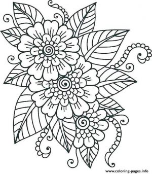 Coloring Pages for Teenage Girl Easy Simple Flower Pattern