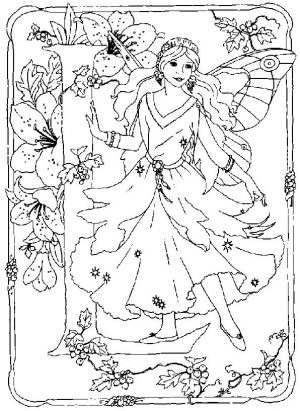 Coloring Pages for Teenage Girl to Print Alphabet Fairy
