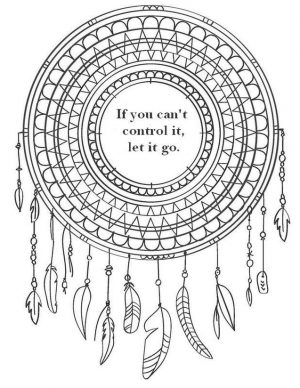 Coloring Pages for Teenagers Dream Catcher Quote