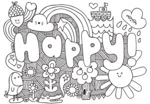 Coloring Pages for Teenagers Happy Doodle