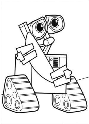 Coloring Pages of A Robot Cute Little Wall E