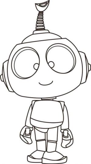 Coloring Pages of A Robot Robot Printable for Kids
