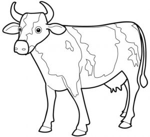 Cow Animal Coloring Pages Big Cow Printable for Young Kids