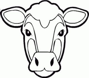 Cow Animal Coloring Pages Cow Face Drawing for Kids