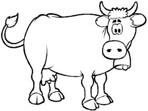 Cow Coloring Pages for Preschoolers Confused Cow